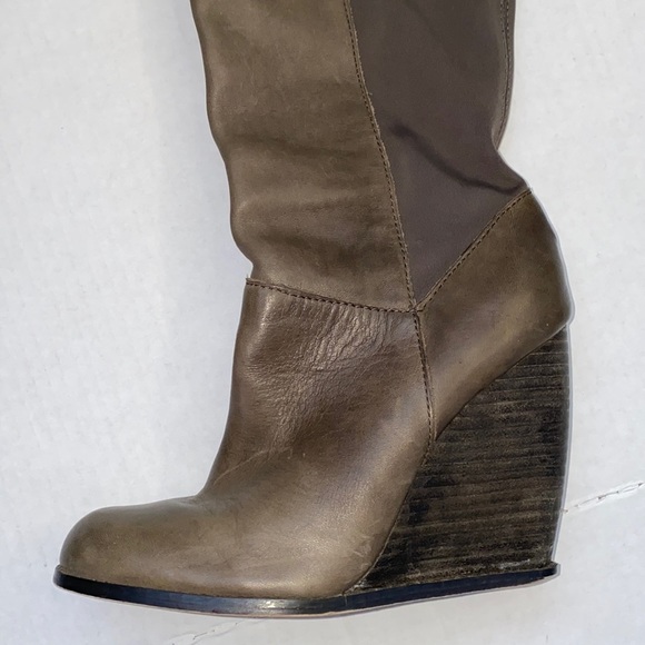 Seychelles pull on stretch leather high boot size 6 gray - Picture 2 of 8